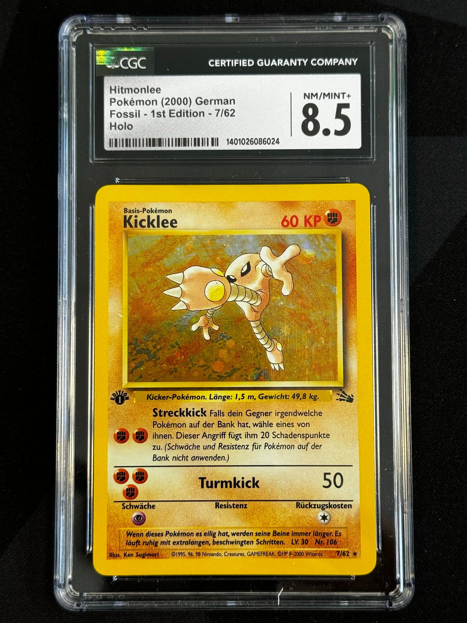Hitmonlee - FO 7 - German - CGC 8.5