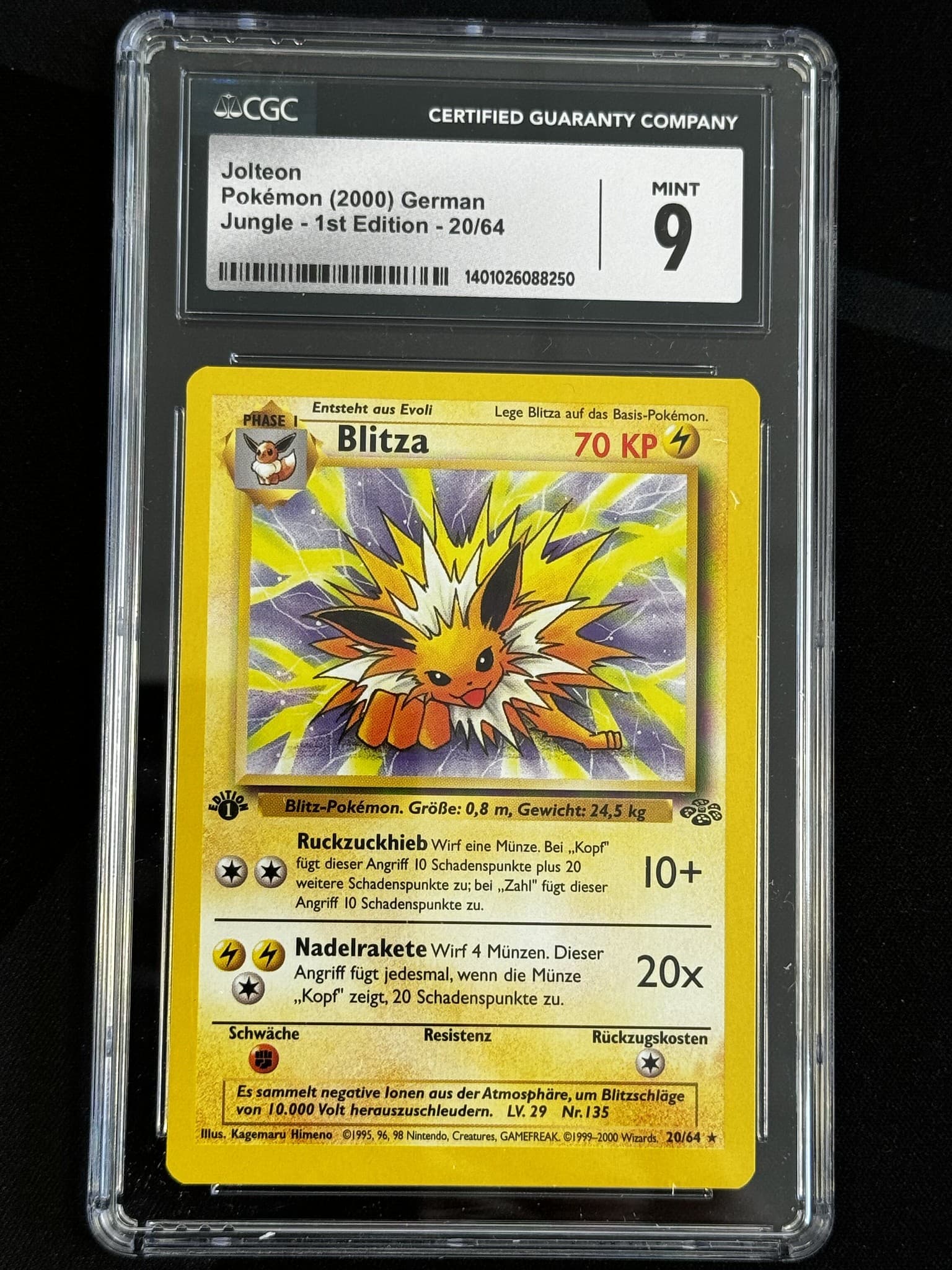 Jolteon - JU 20 - German - CGC 9