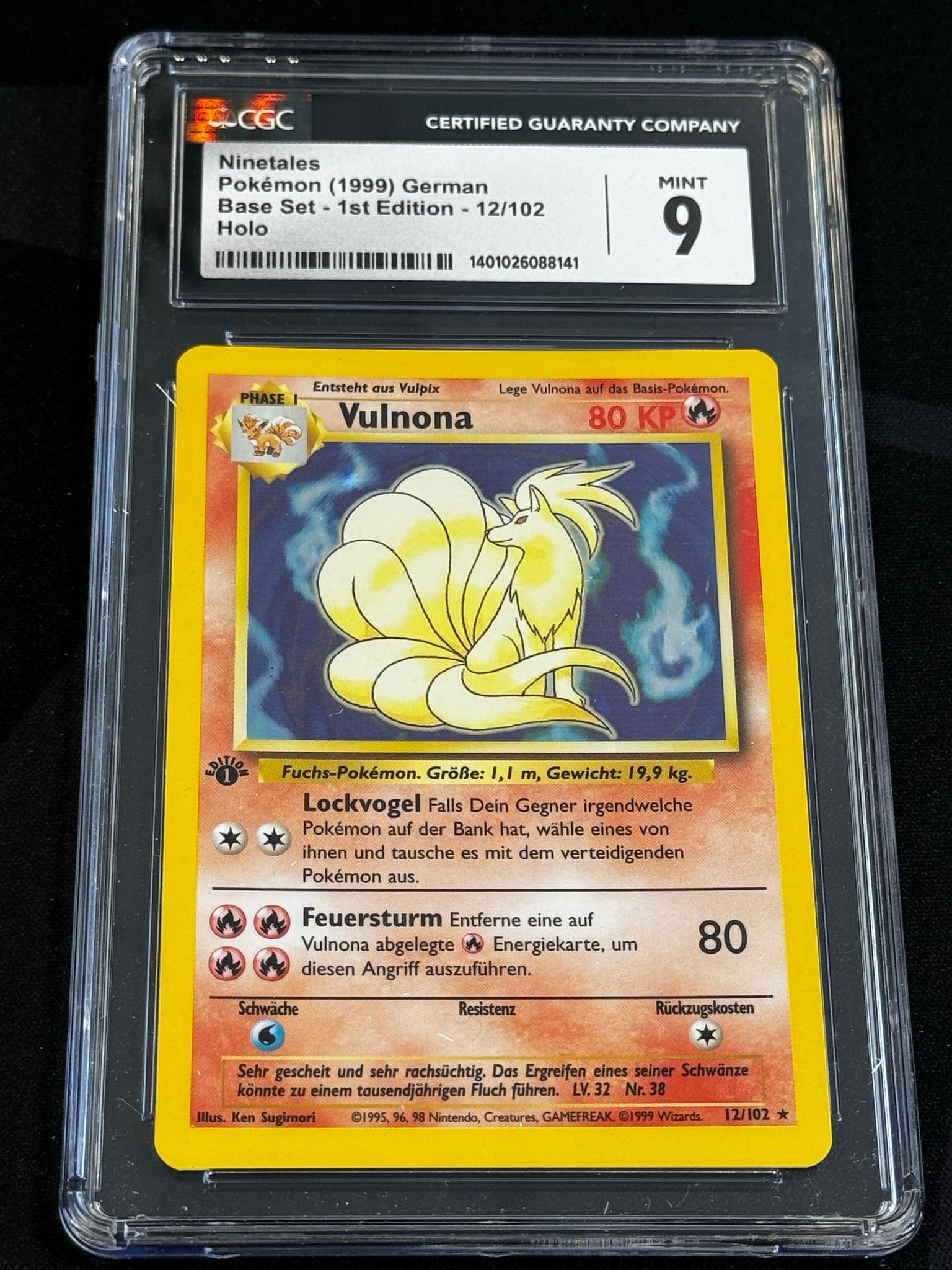 Ninetales - BS 12 - German - CGC 9