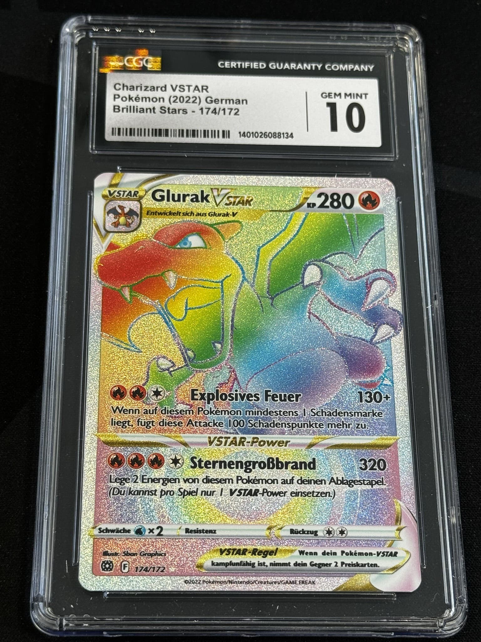 Charizard VSTAR - BRS 174 - German - CGC 10