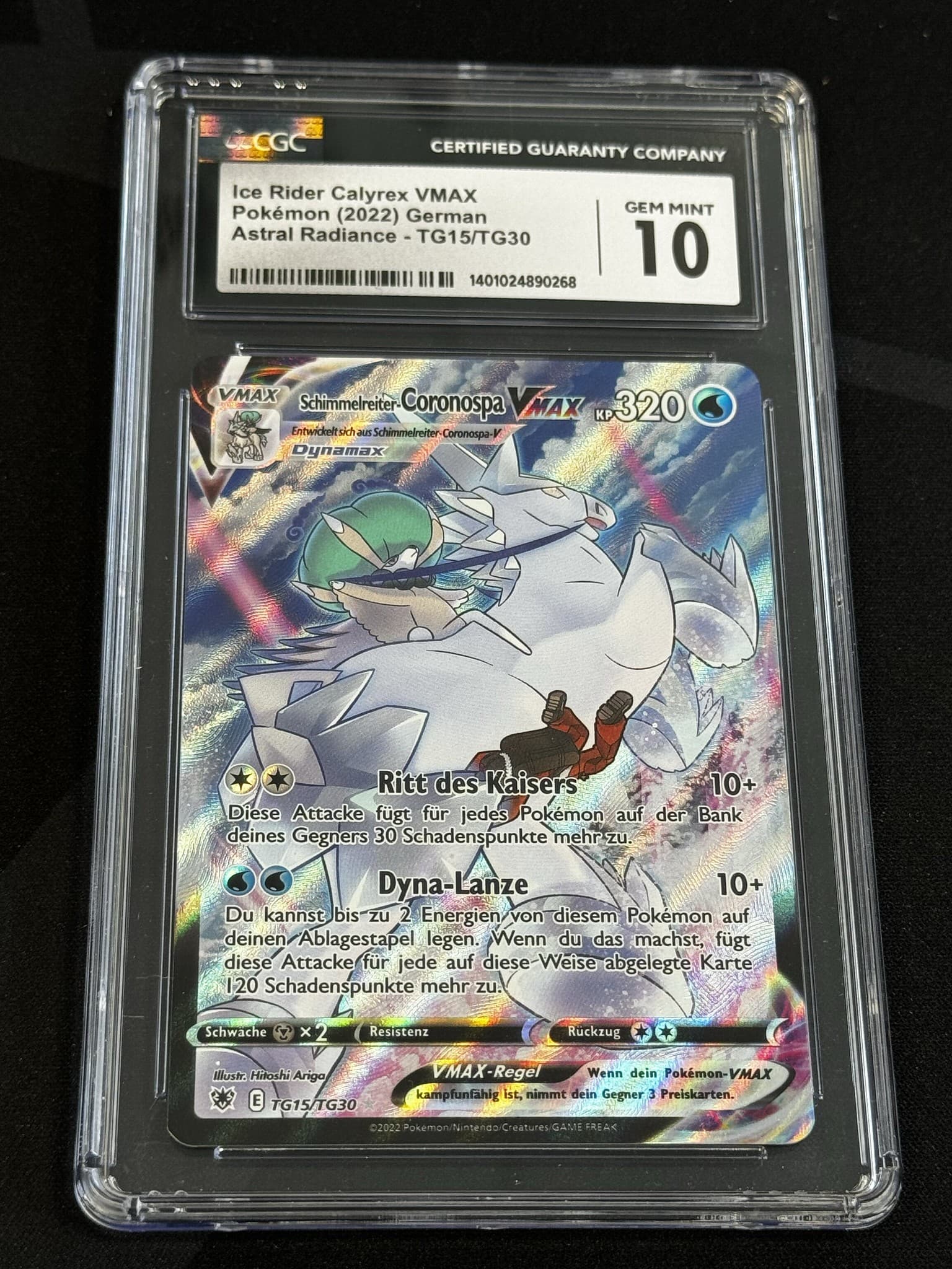Ice Rider Calyrex VMAX - ASR 15 - German - CGC 10