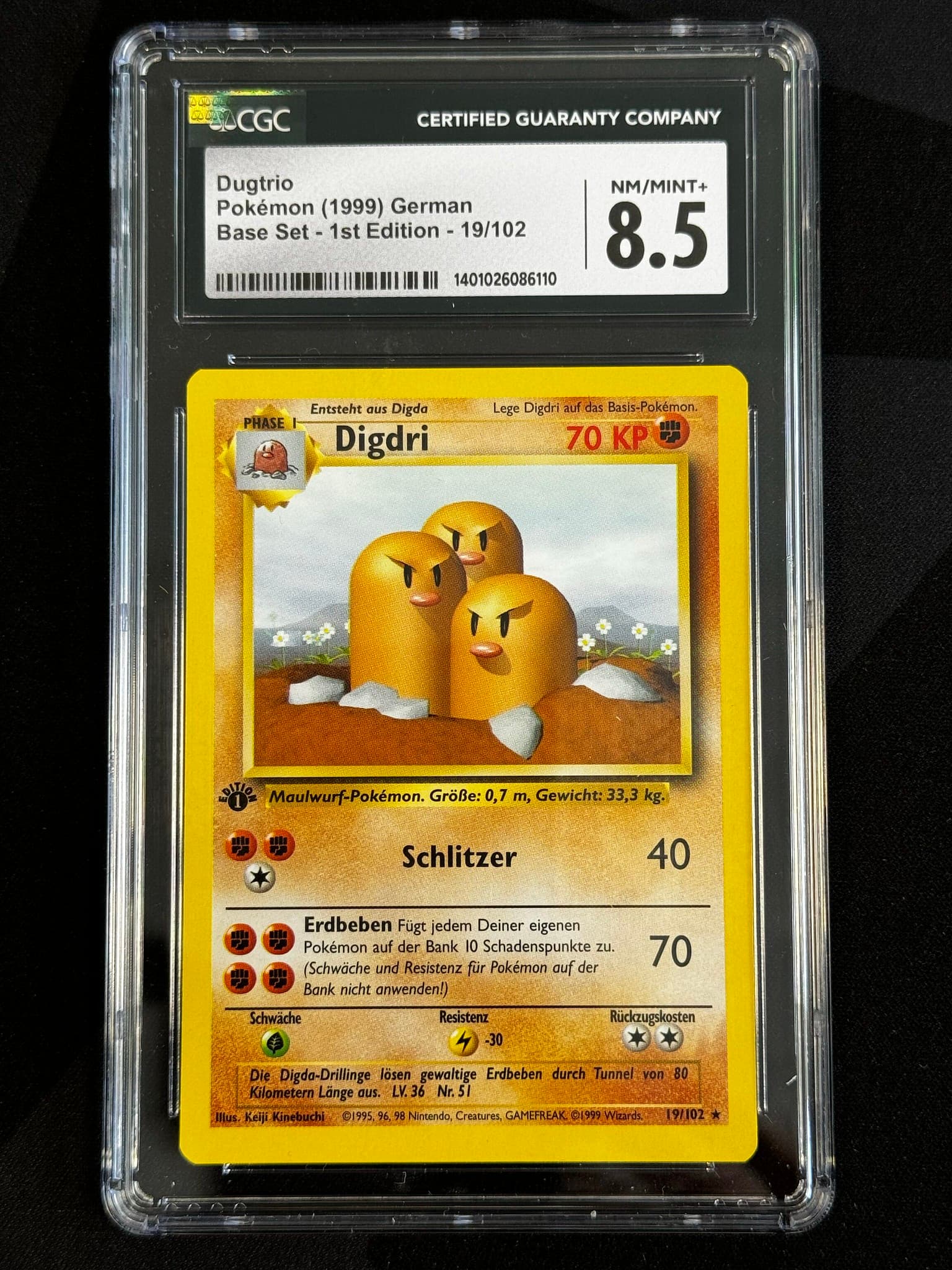 Dugtrio - BS 19 - German - CGC 8.5