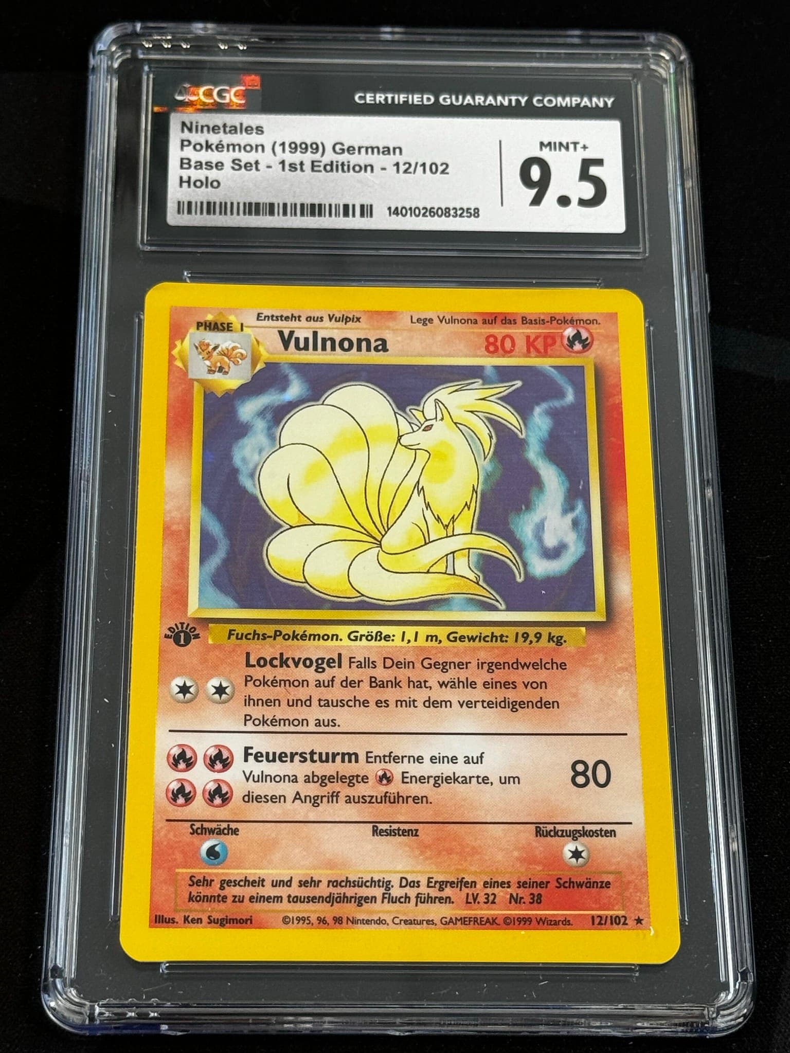 Ninetales - BS 12 - German - CGC 9.5