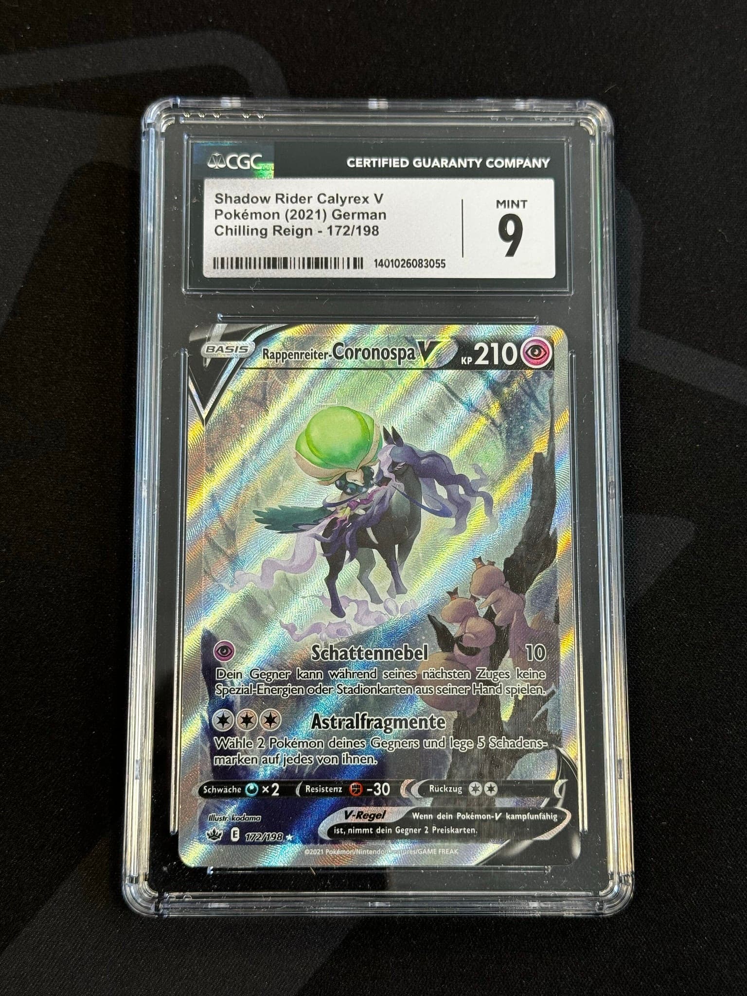 Shadow Rider Calyrex V - CHR 172 - German - CGC 9