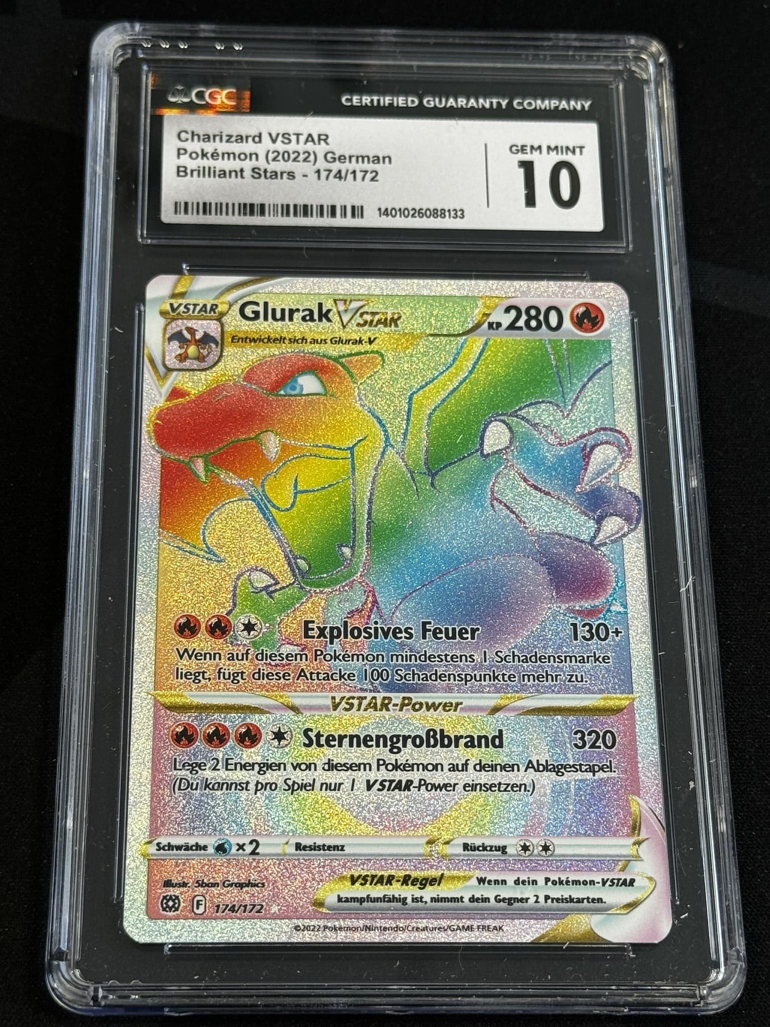 Charizard VSTAR - BRS 174 - German - CGC 10