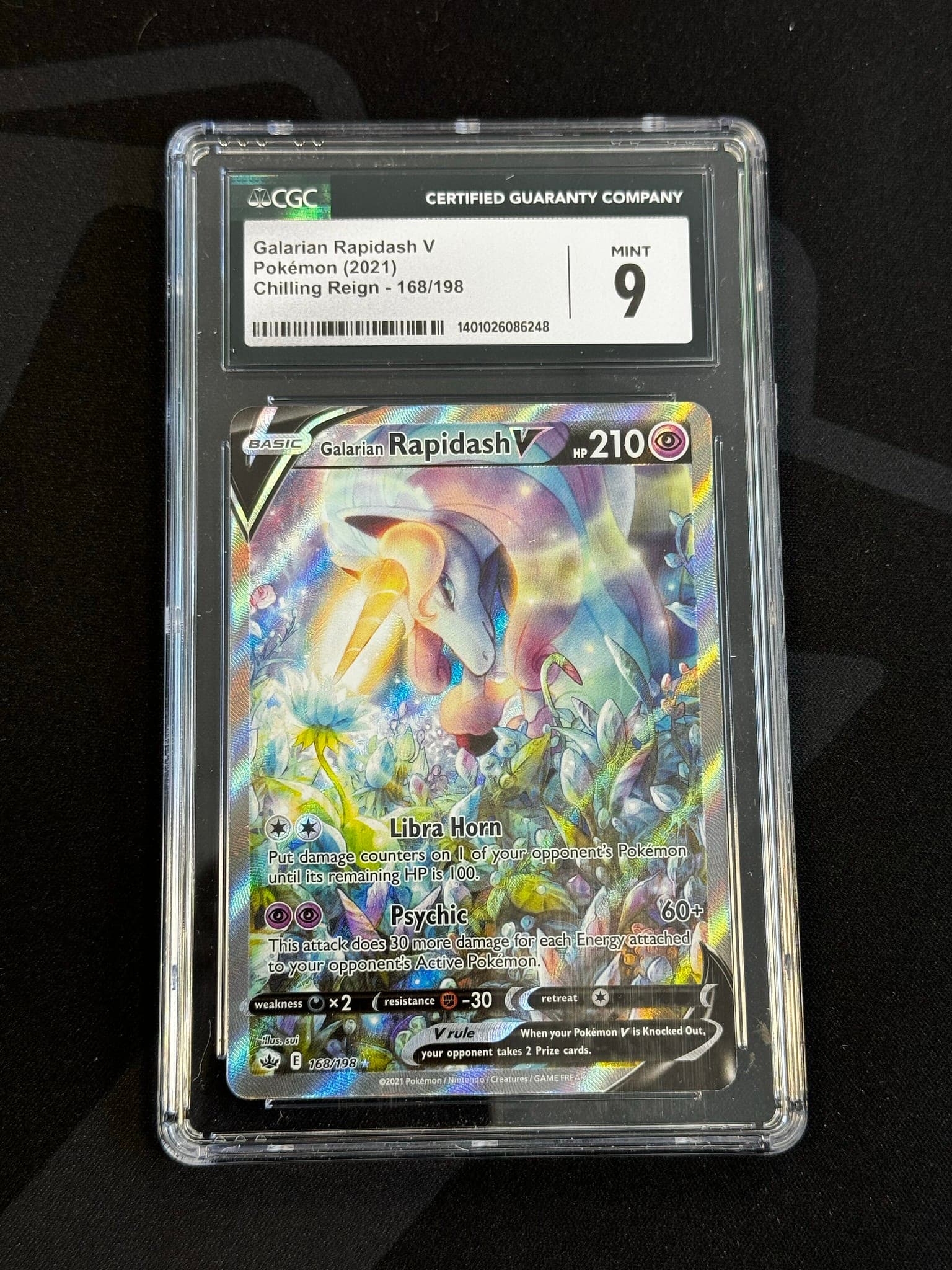 Galarian Rapidash V - CHR 168 - English - CGC 9