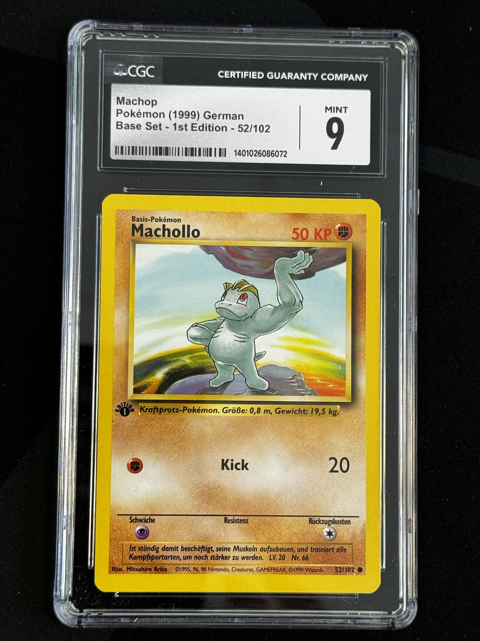 Machop - BS 52 - German - CGC 9