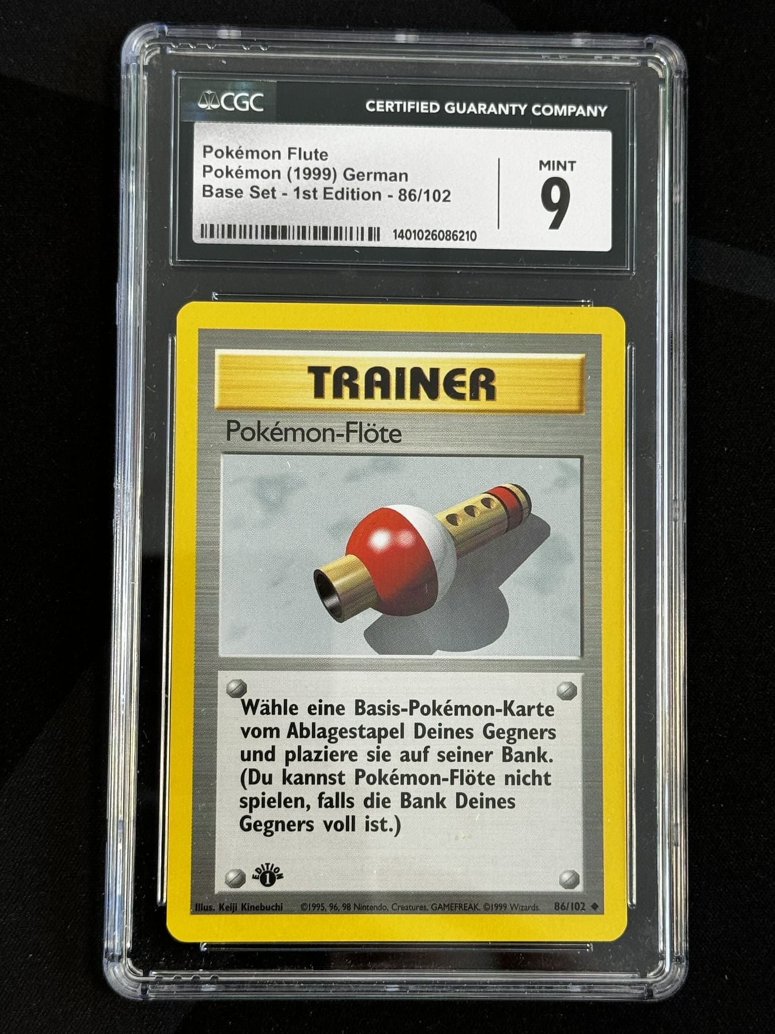 Pokemon Flute - BS 86 - German - CGC 9