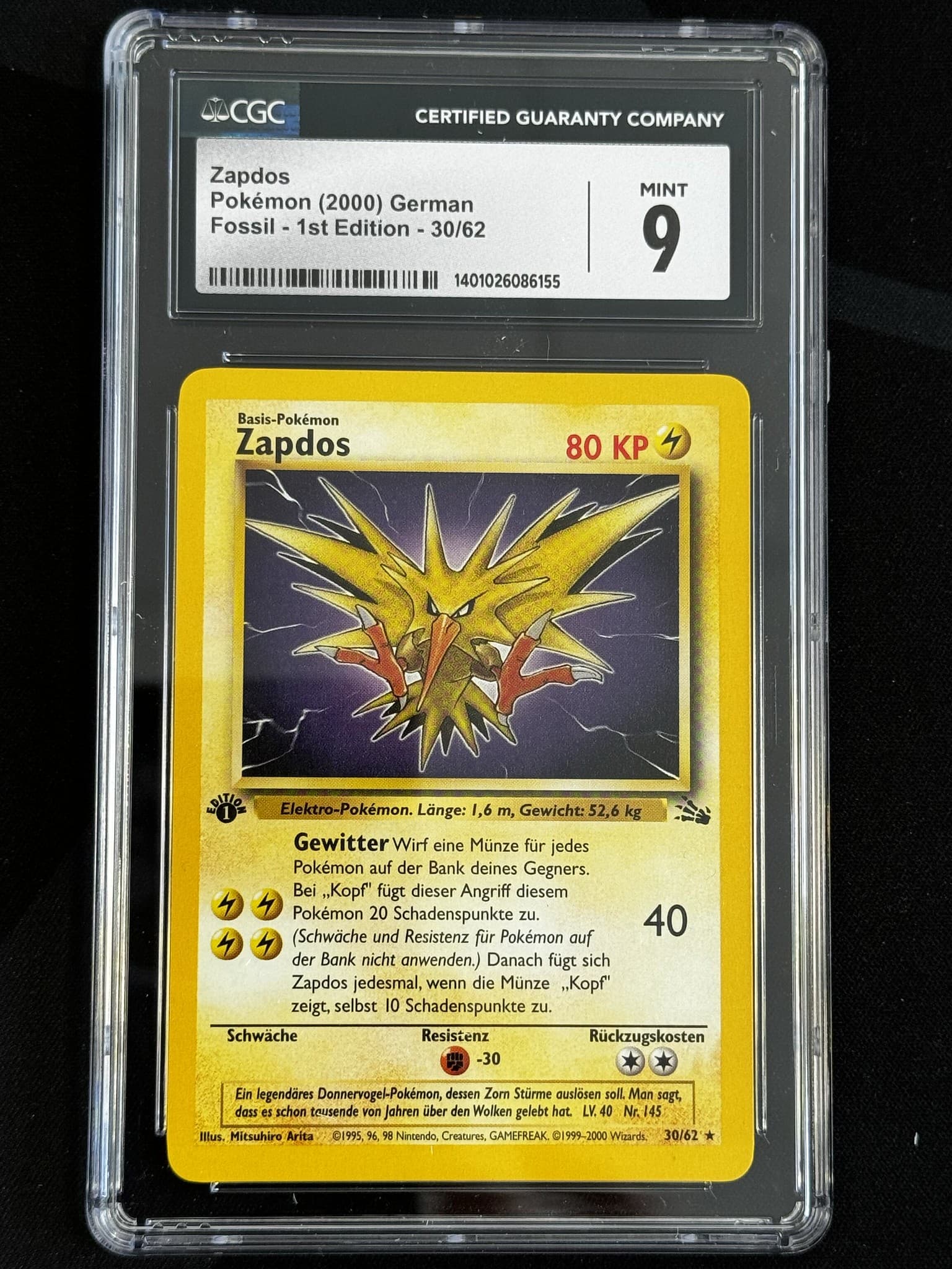 Zapdos - FO 30 - German - CGC 9