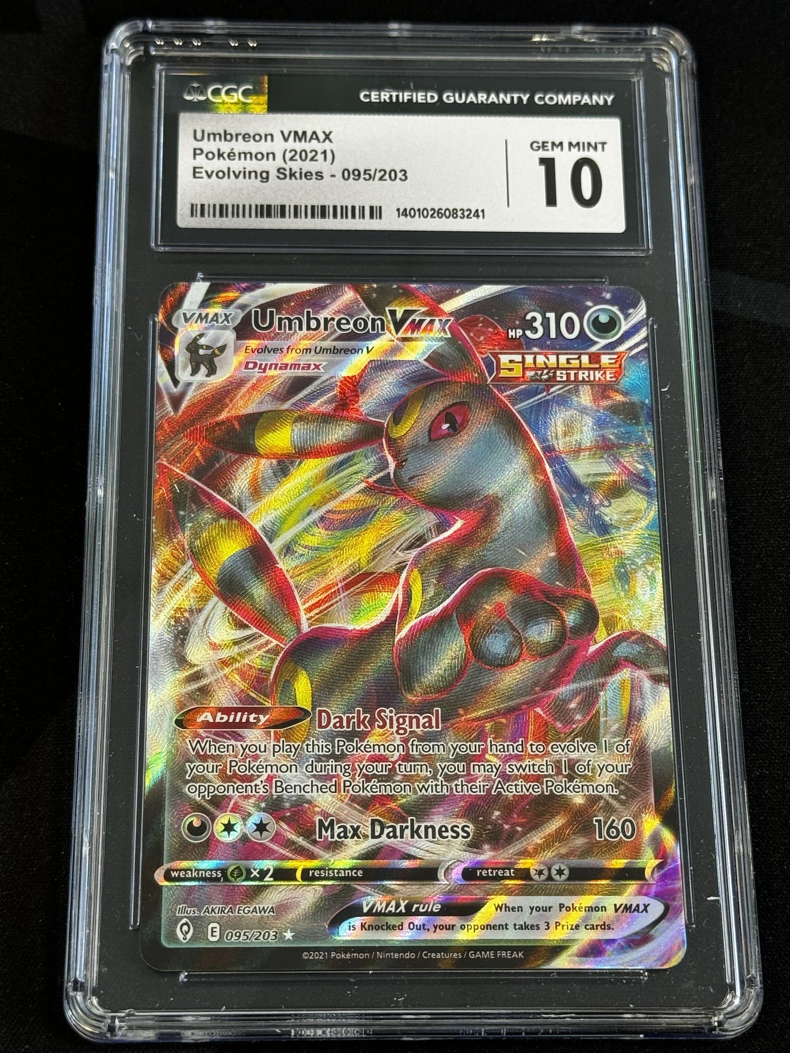 Umbreon VMAX - EVS 95 - English - CGC 10