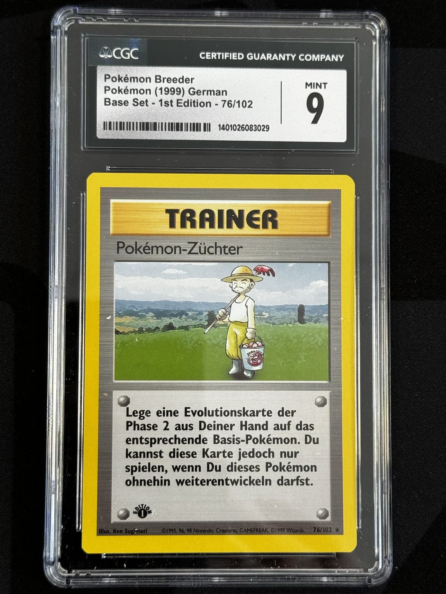 Pokemon Breeder - BS 76 - German - CGC 9