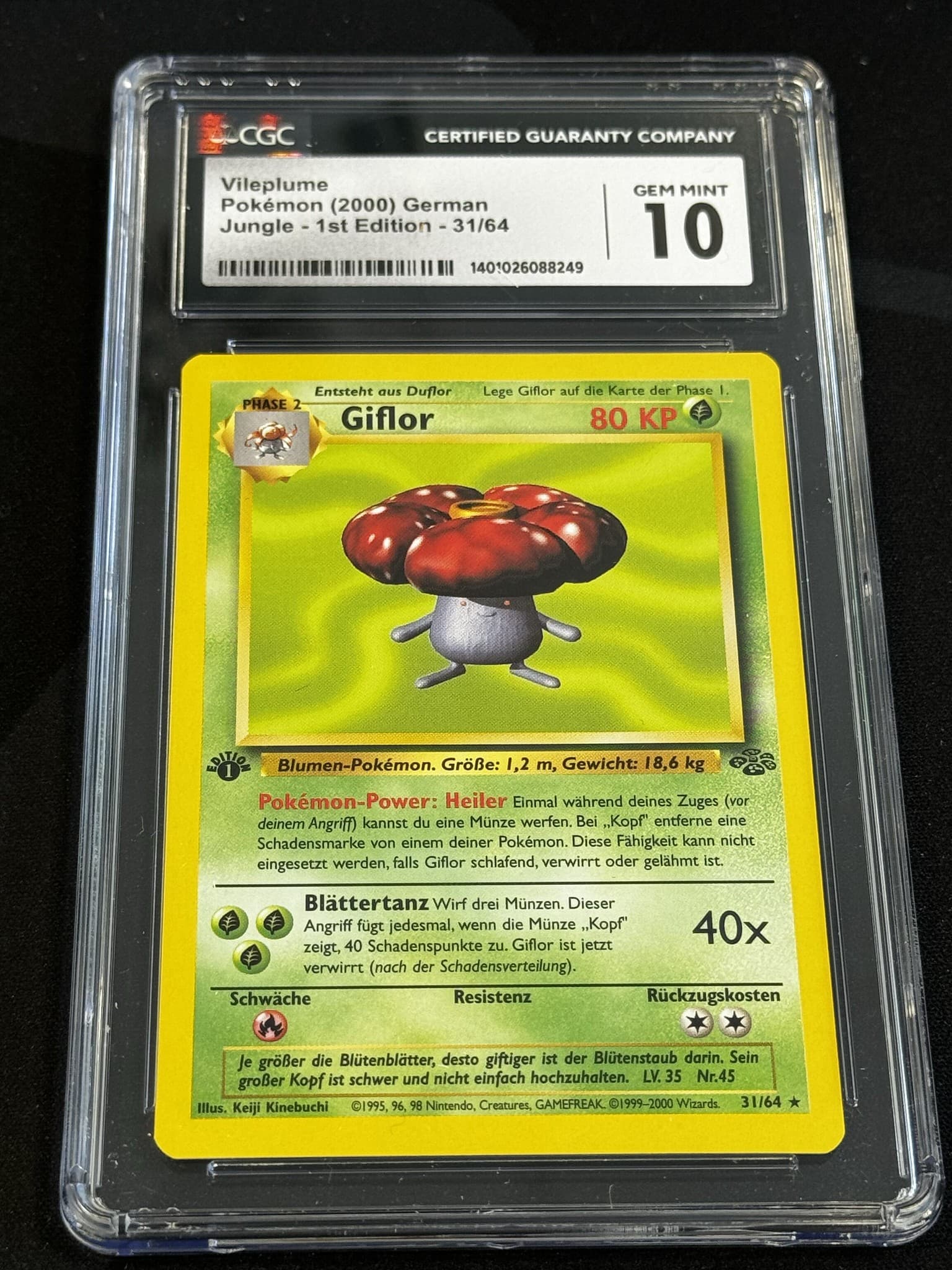 Vileplume - JU 31 - German - CGC 10