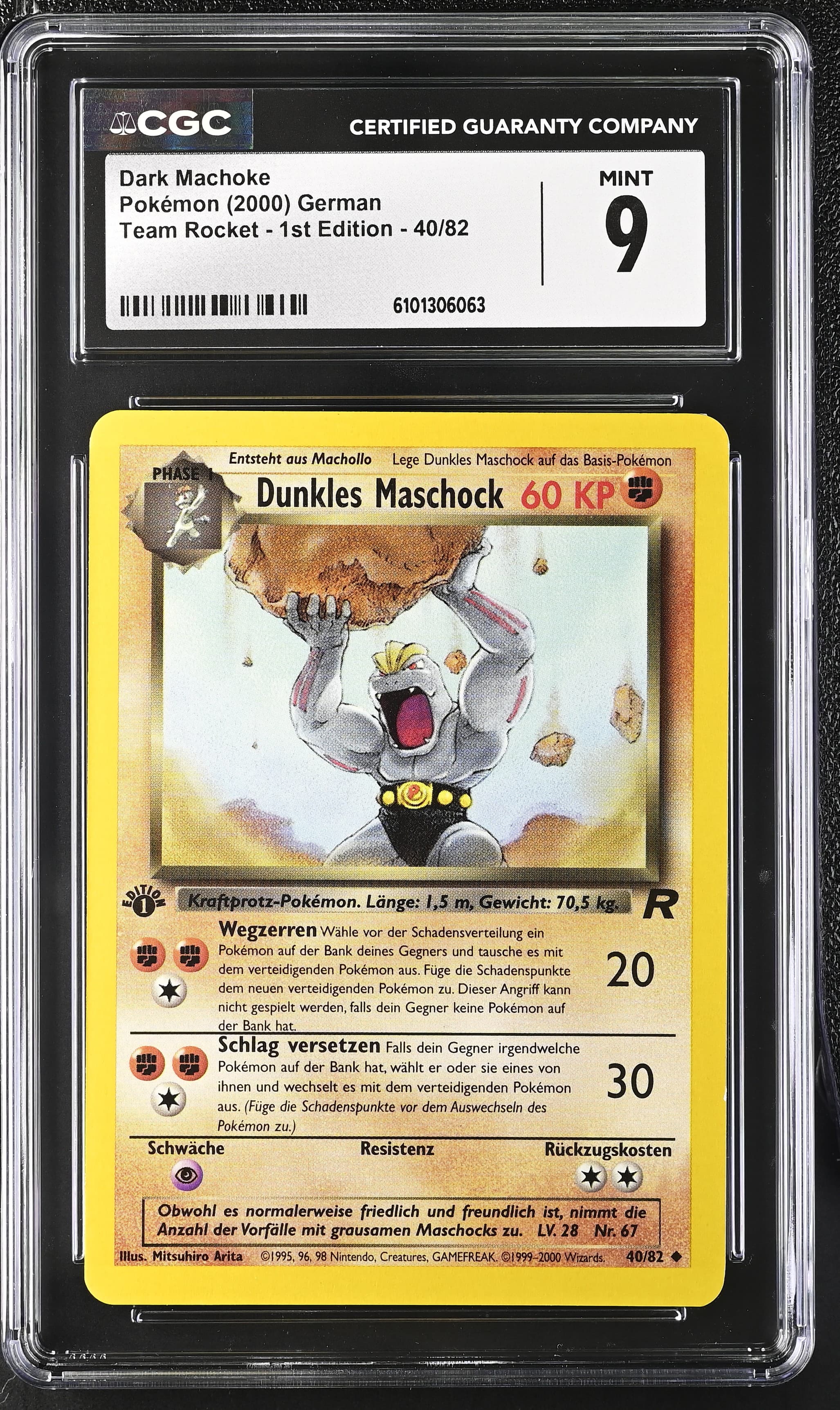 Dark Machoke - TR 40 - German - CGC 9