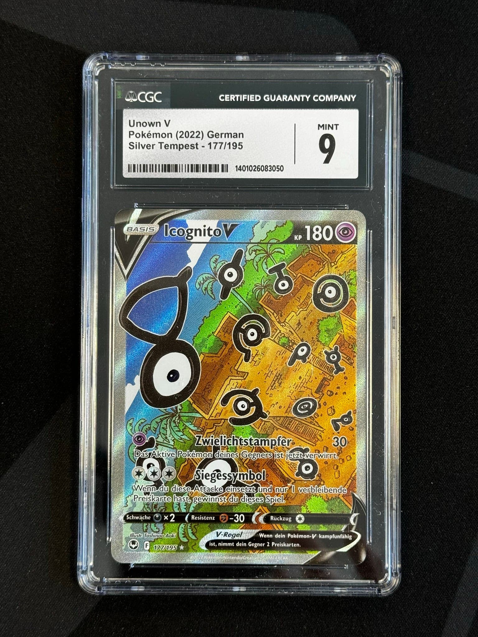 Unown V - STE 177 - German - CGC 9