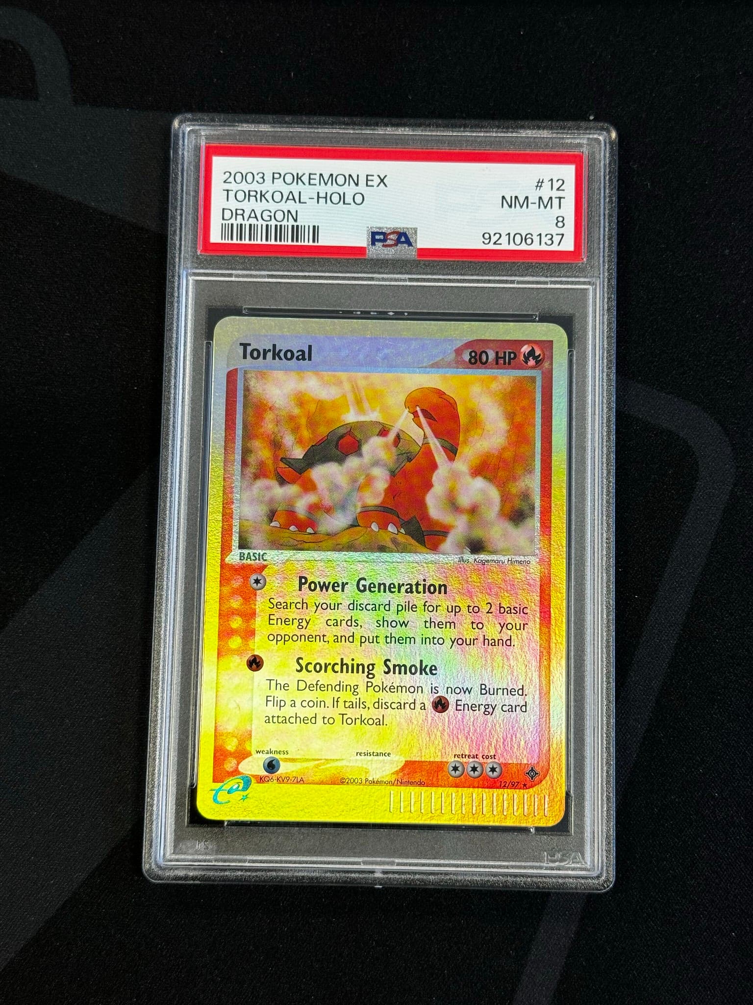 Torkoal - DR 12 - English - PSA 8