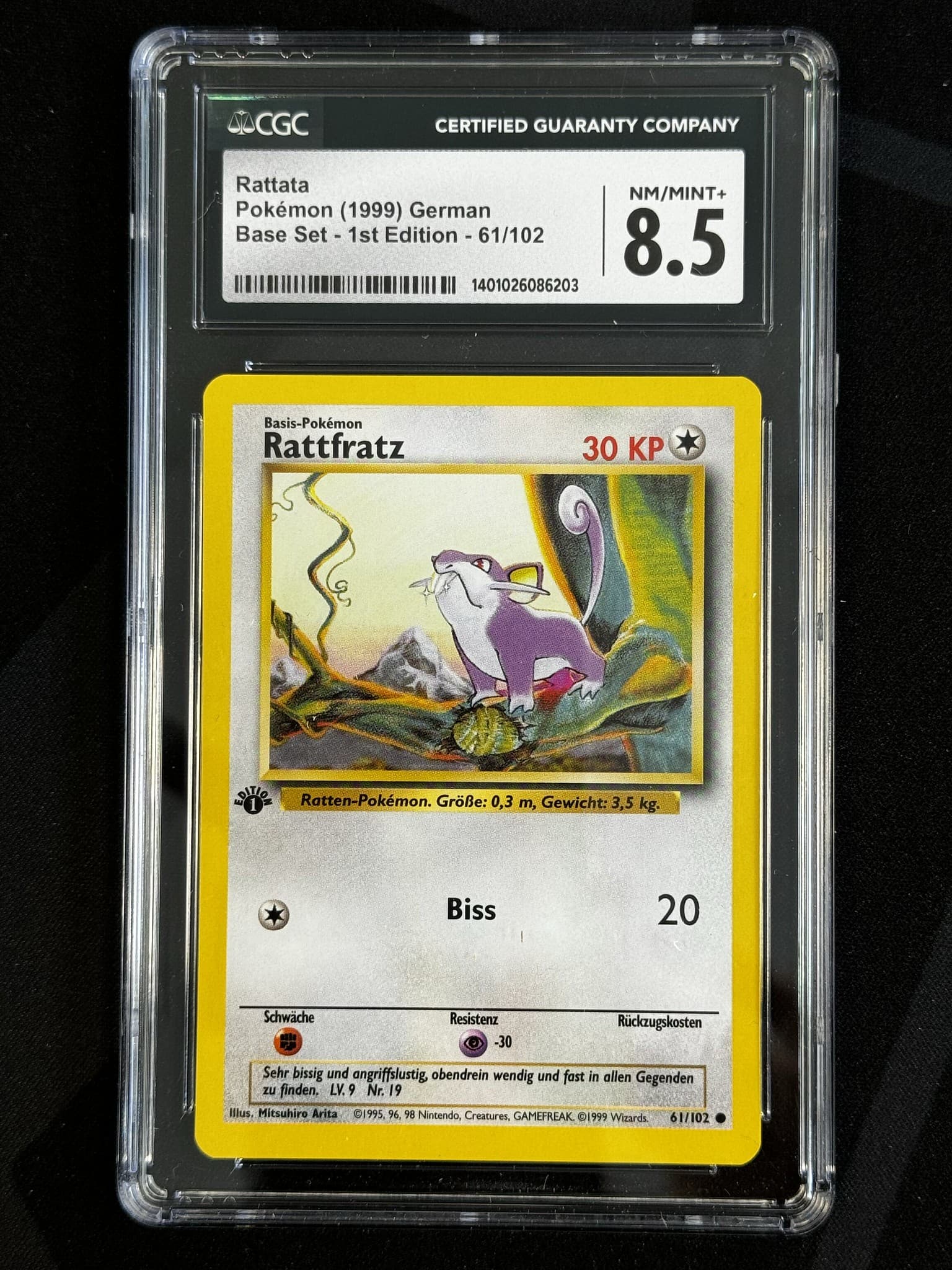 Rattata - BS 61 - German - CGC 8.5