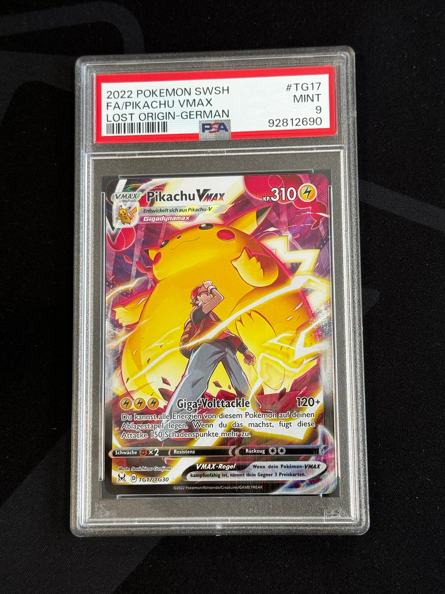 Pikachu VMAX - LOR 17 - German - PSA 9
