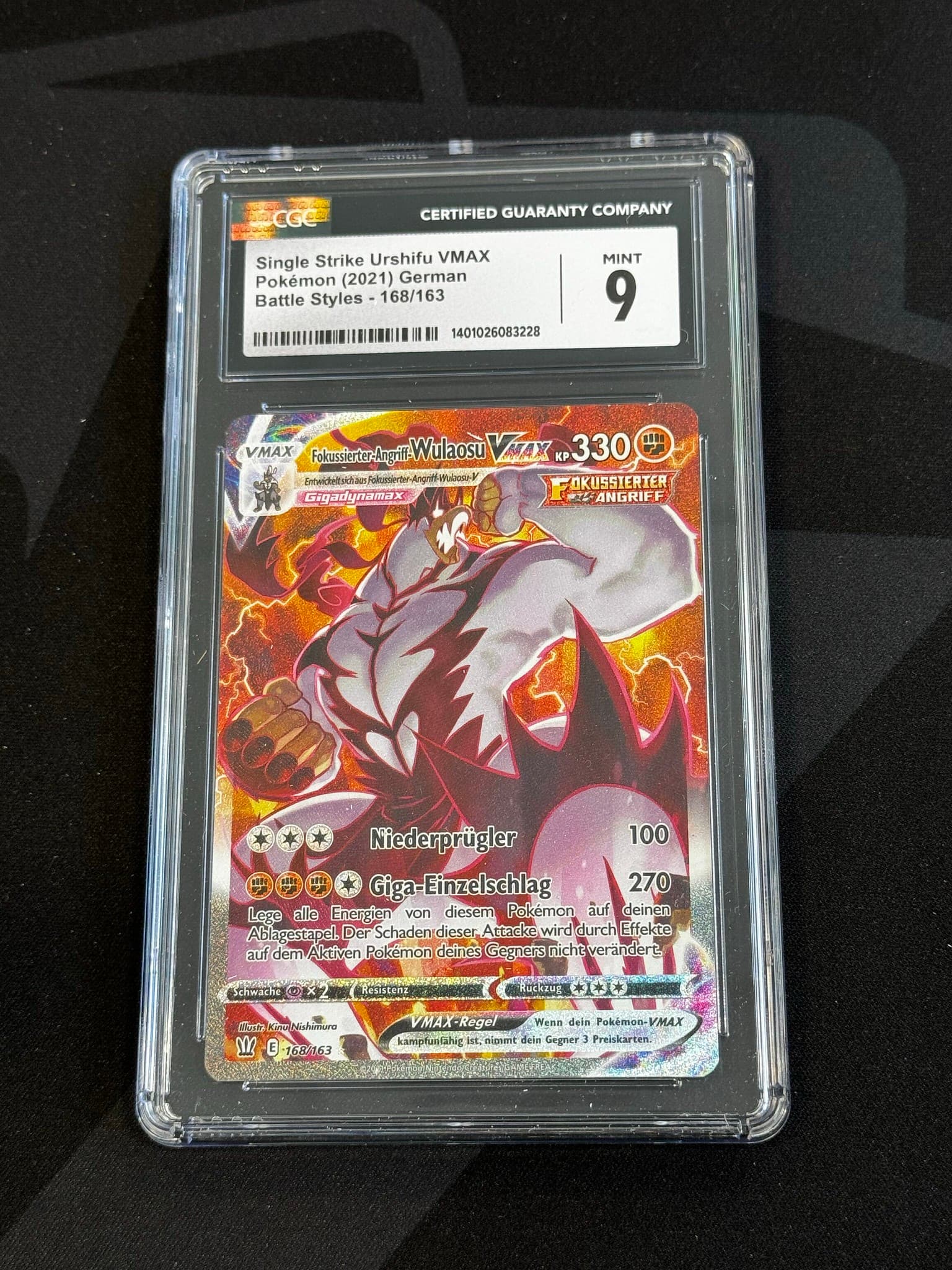 Single Strike Urshifu VMAX - BST 168 - German - CGC 9