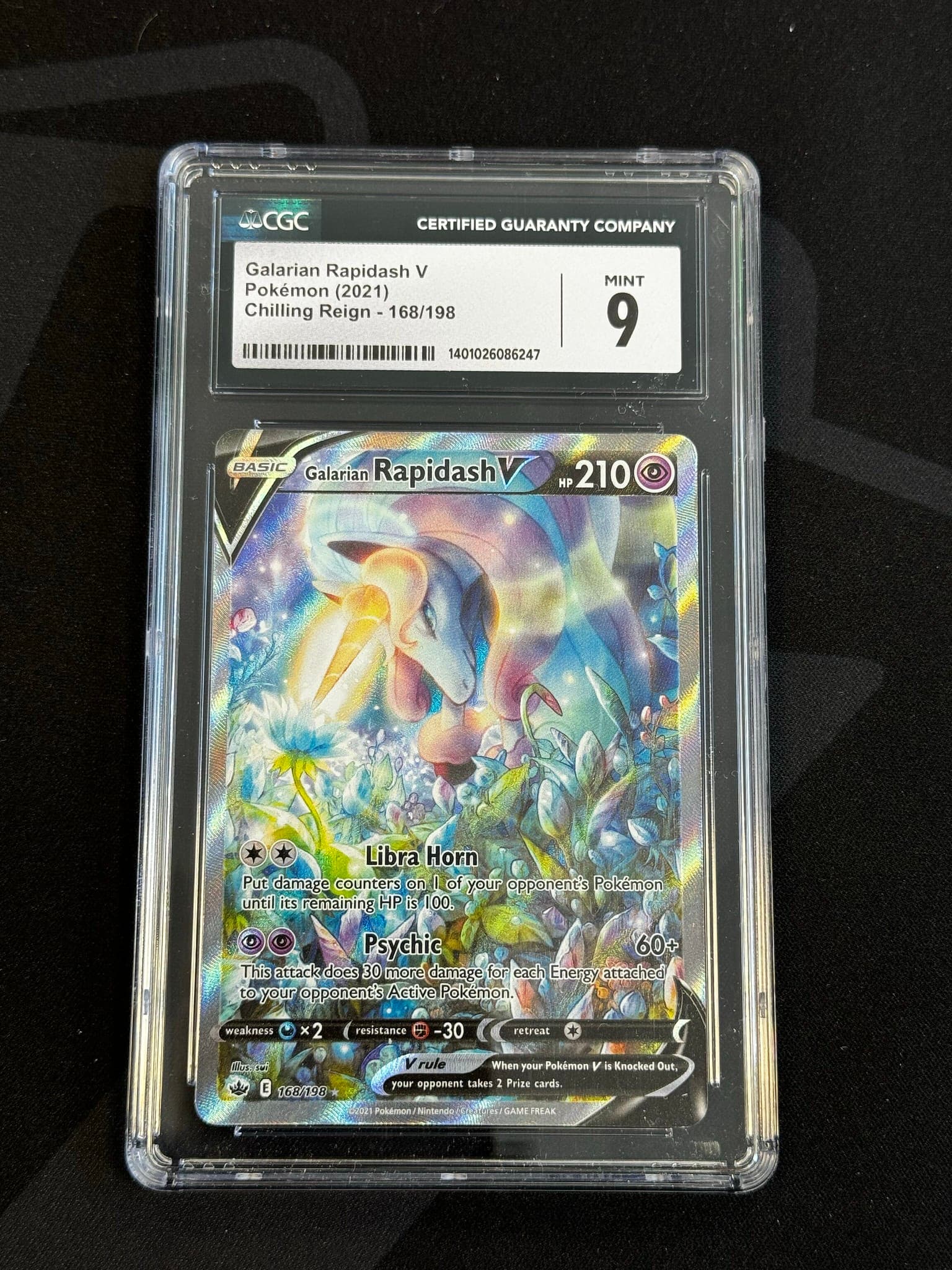 Galarian Rapidash V - CHR 168 - English - CGC 9