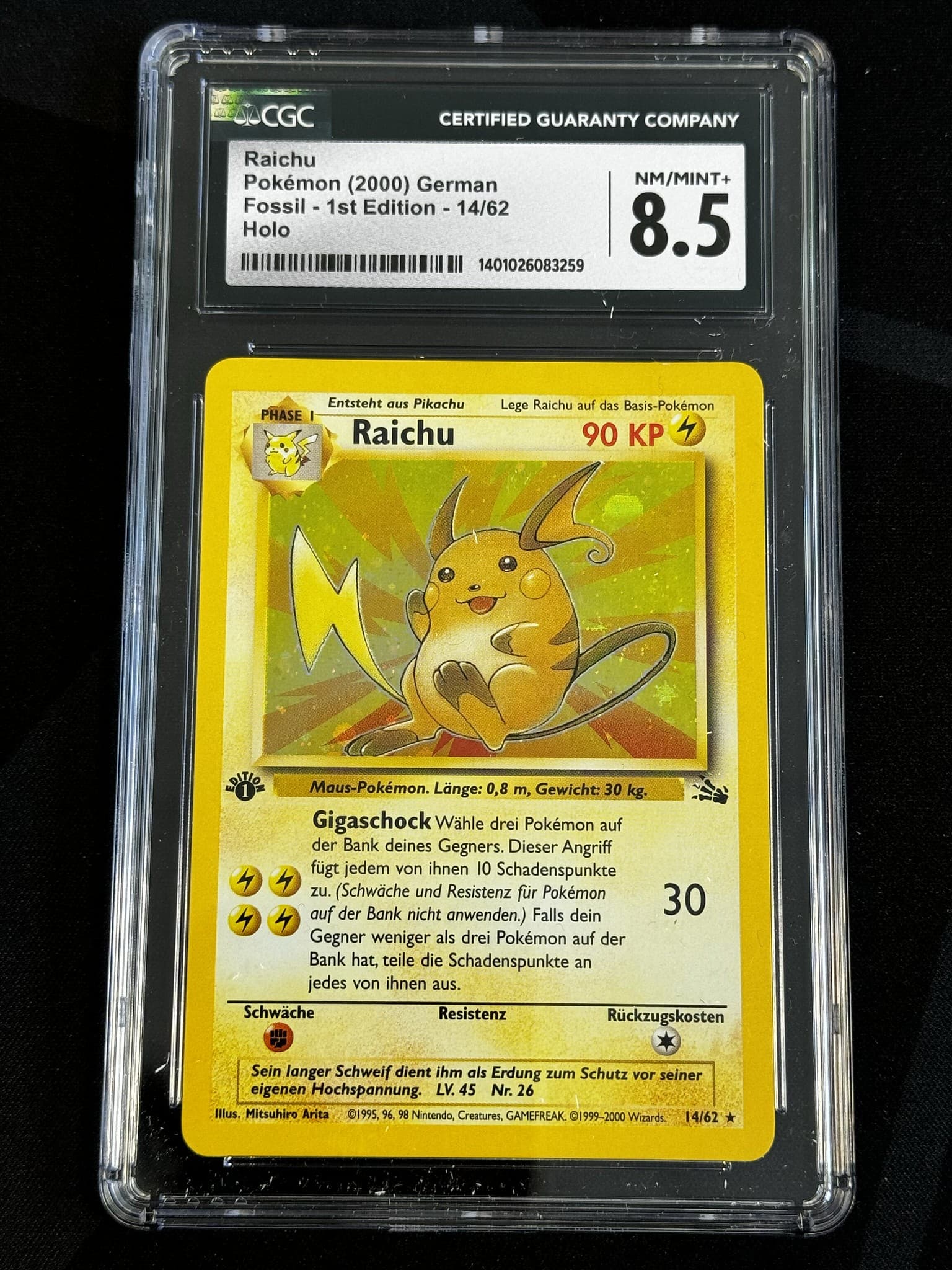 Raichu - FO 14 - German - CGC 8.5