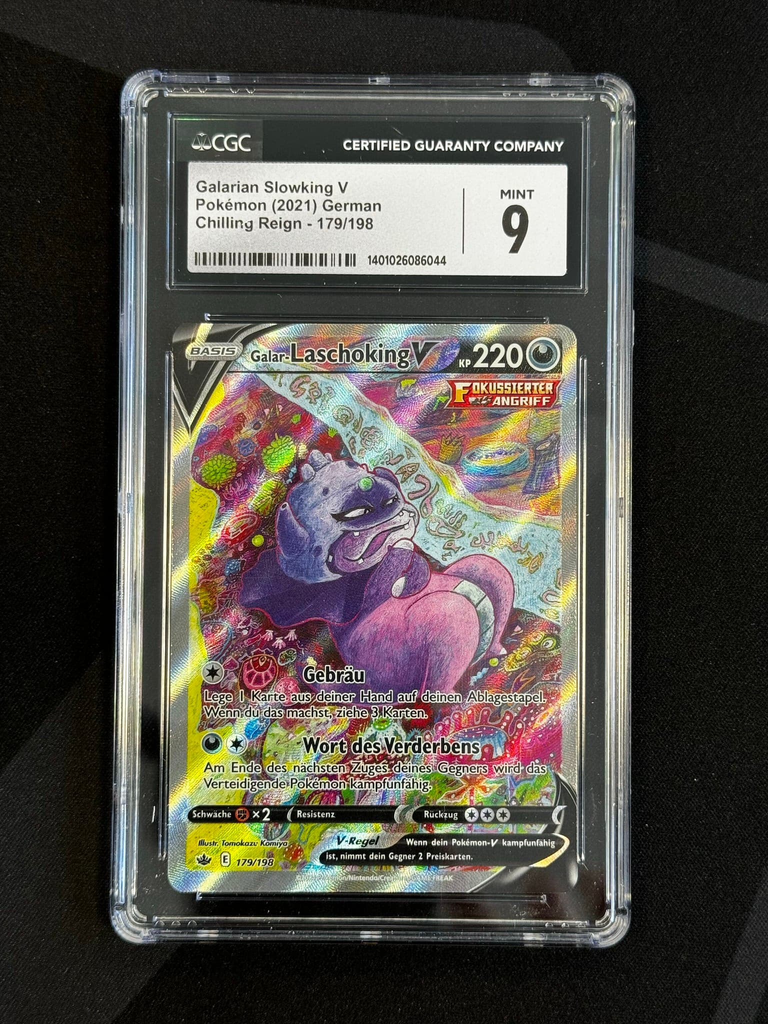 Galarian Slowking V - CHR 179 - German - CGC 9