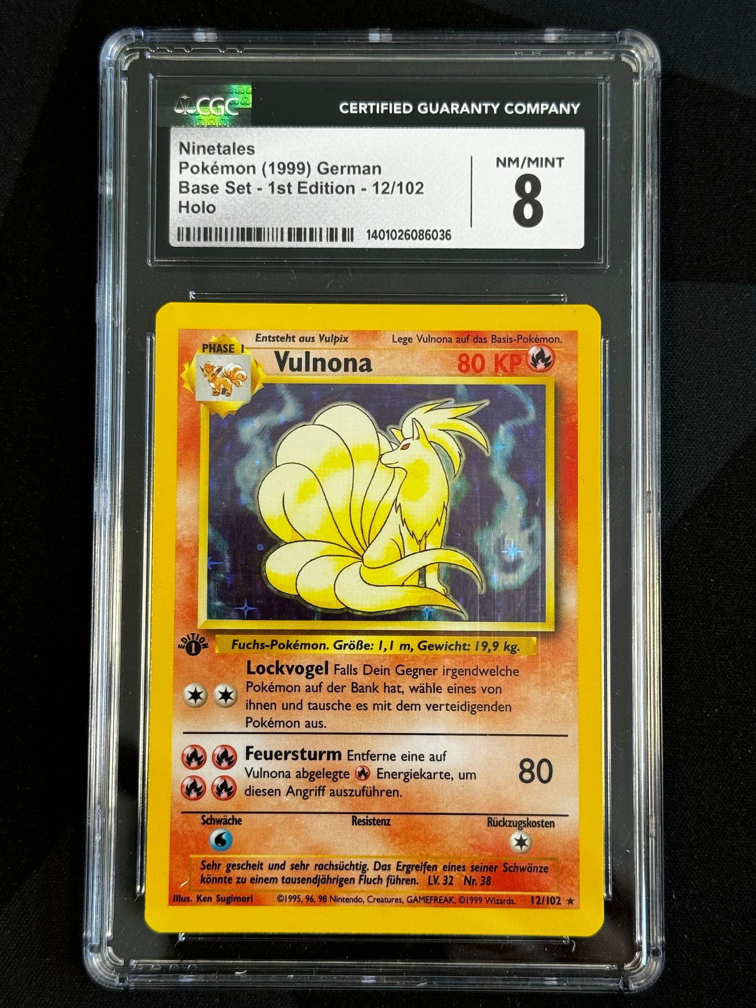 Ninetales - BS 12 - German - CGC 8