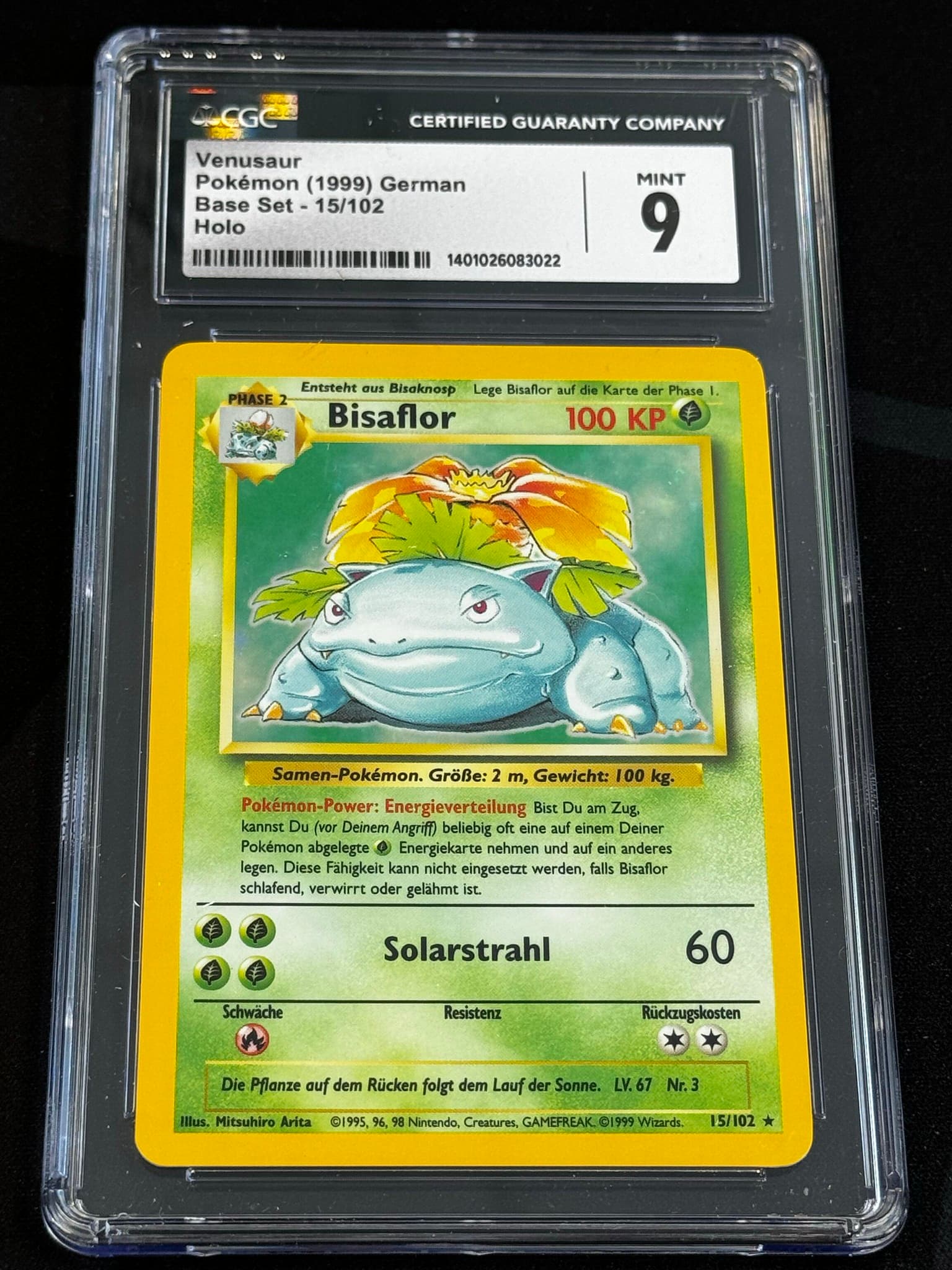 Venusaur - BS 15 - German - CGC 9