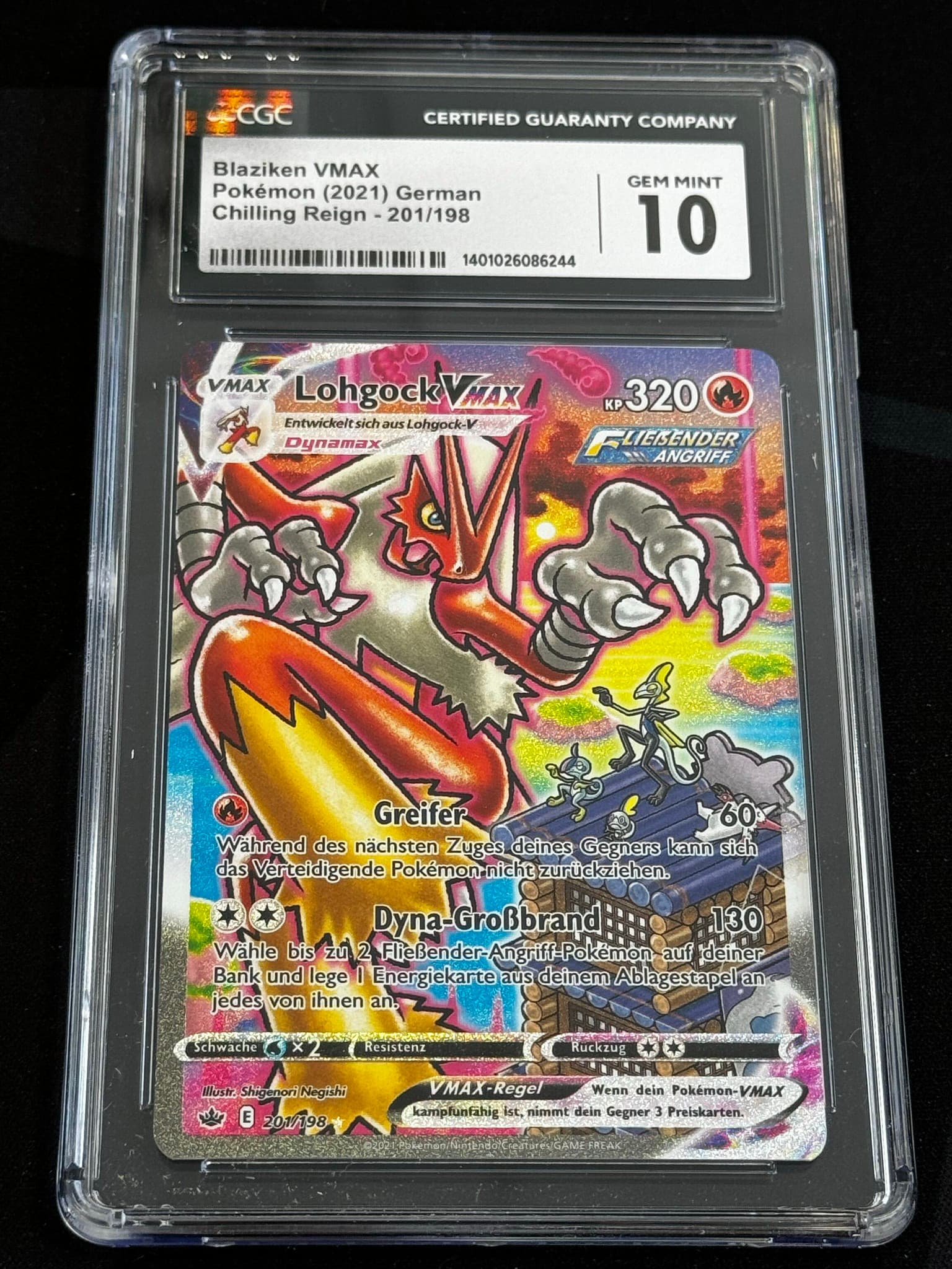 Blaziken VMAX - CHR 201 - German - CGC 10