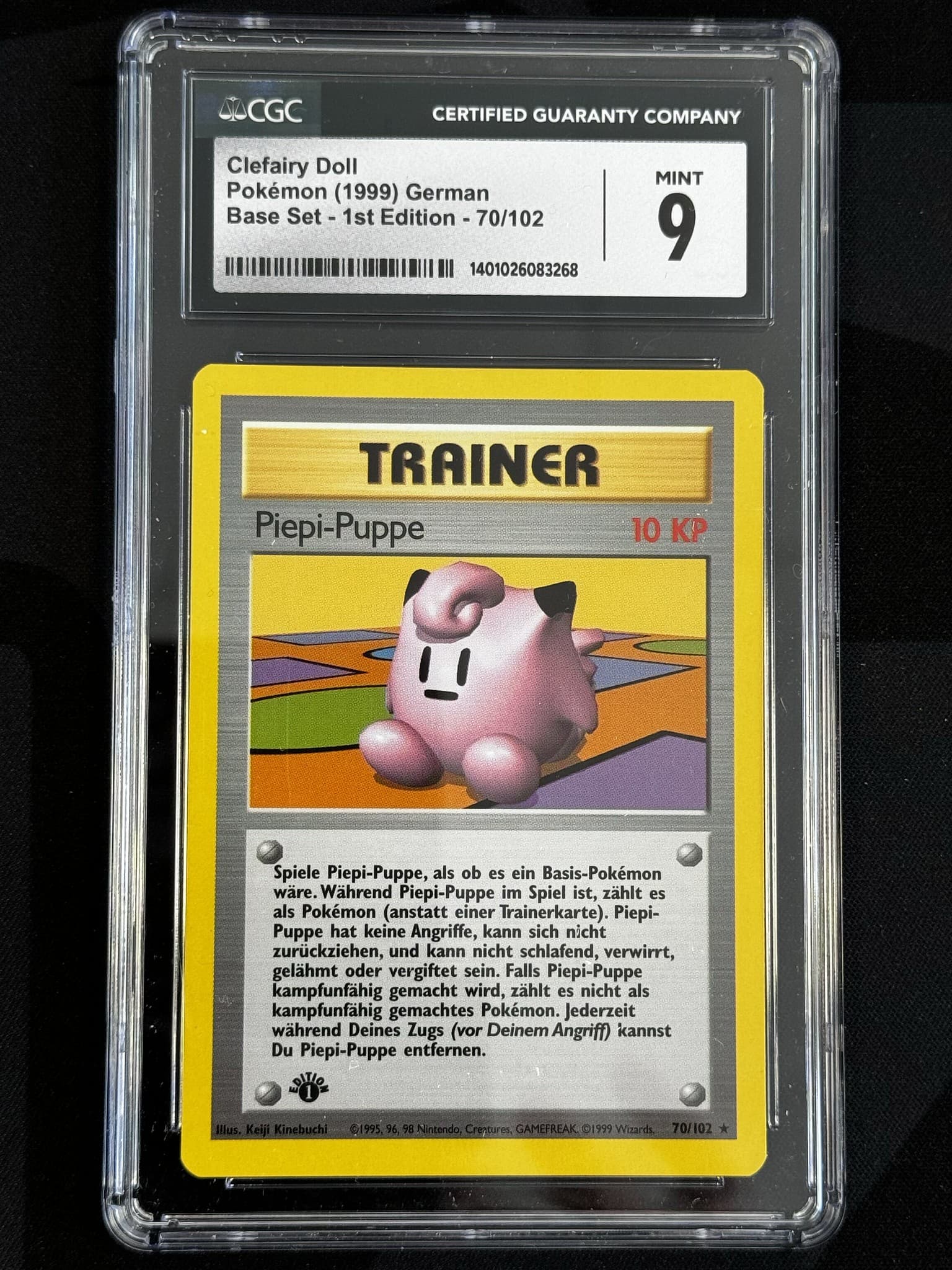 Clefairy Doll - BS 70 - German - CGC 9