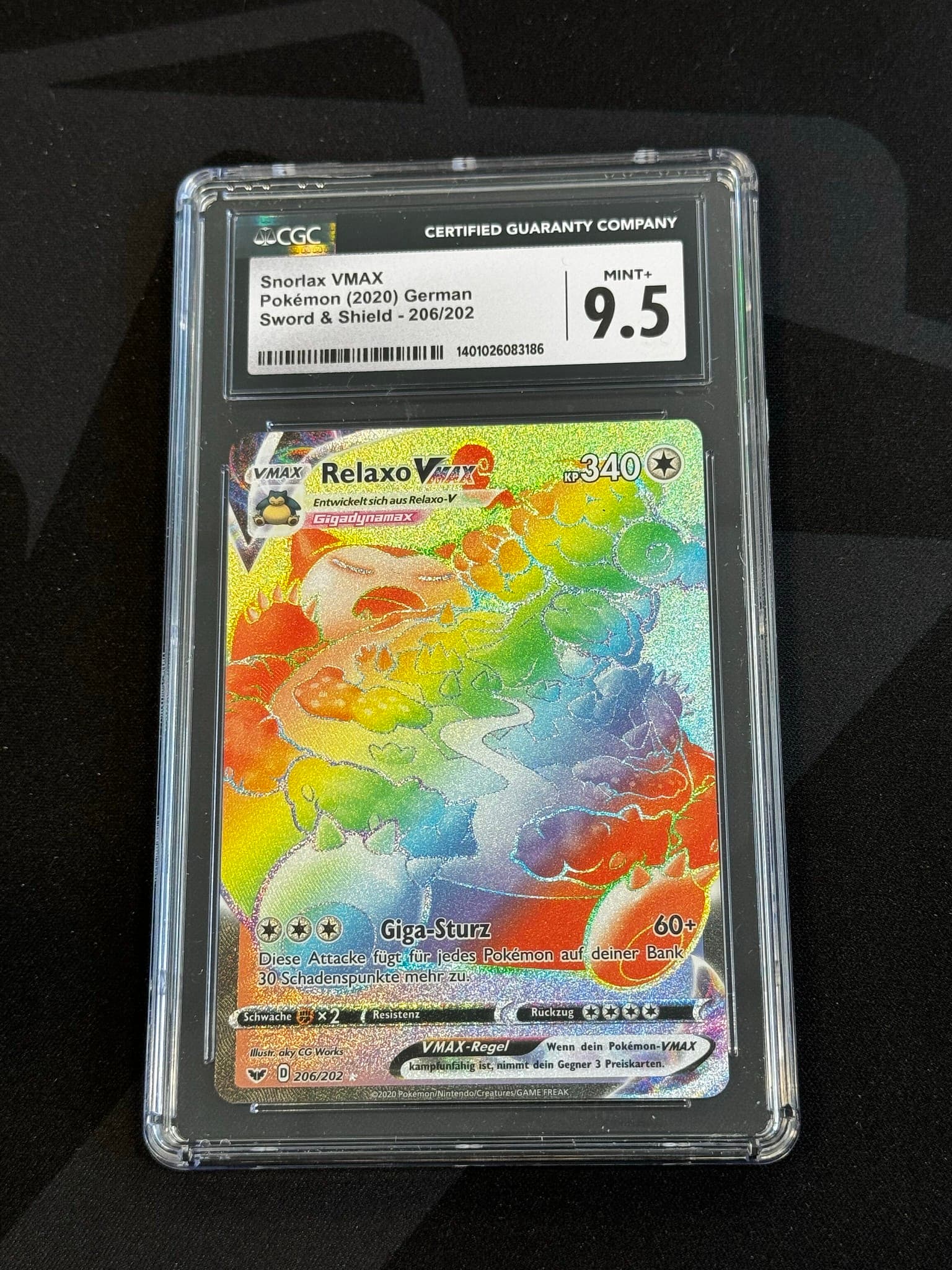 Snorlax VMAX - SSH 206 - German - CGC 9.5