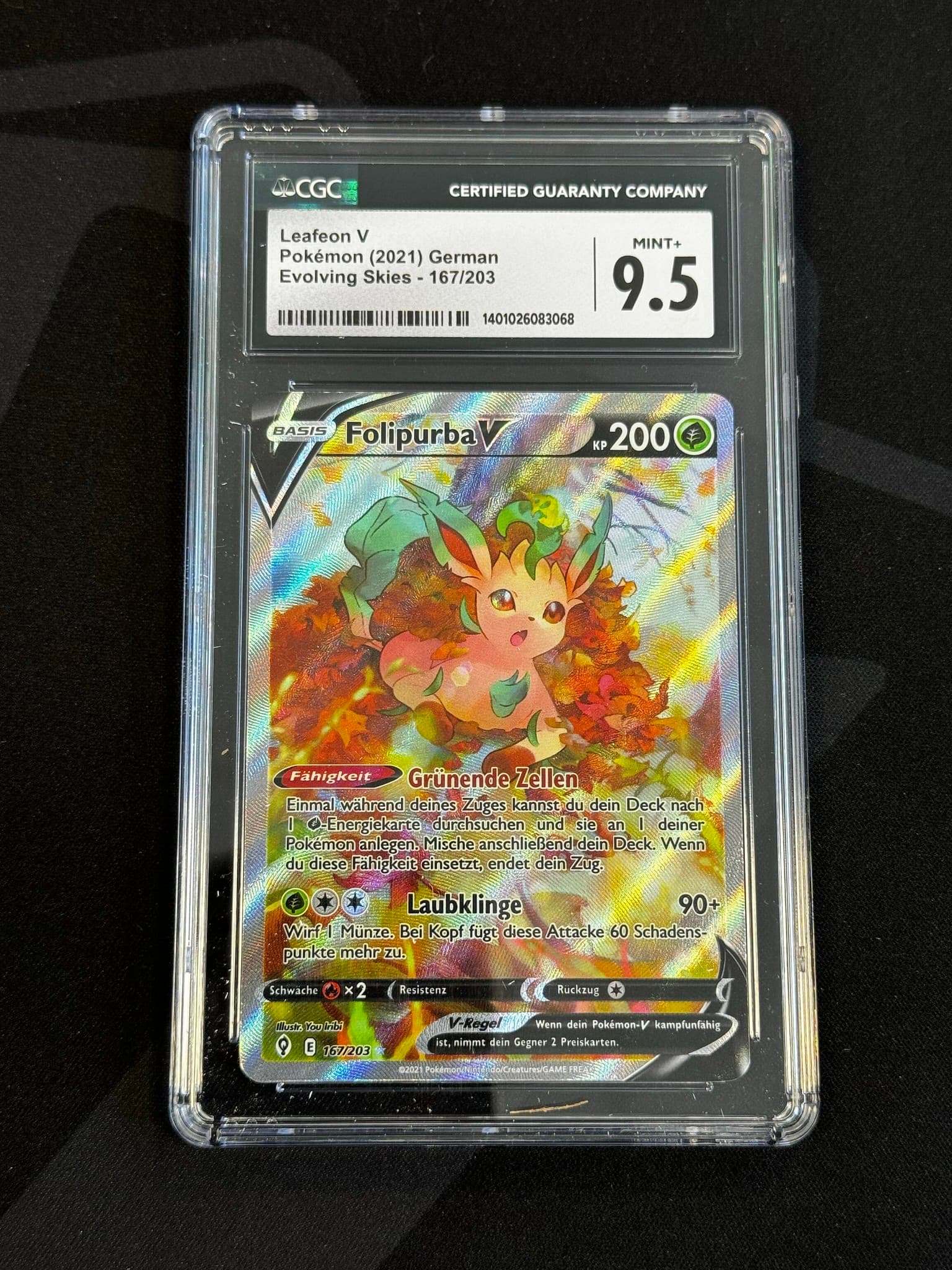 Leafeon V - EVS 167 - German - CGC 9.5