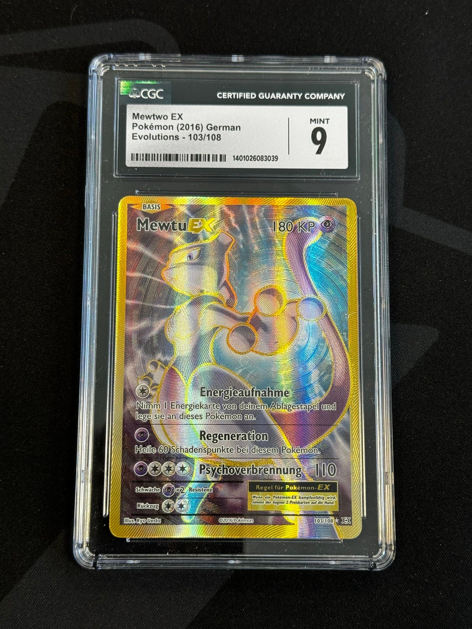 Mewtwo EX - EVO 103 - German - CGC 9