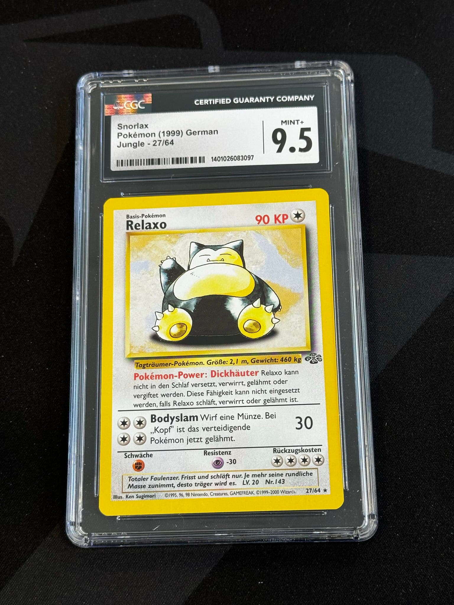 Snorlax - JU 27 - German - CGC 9.5