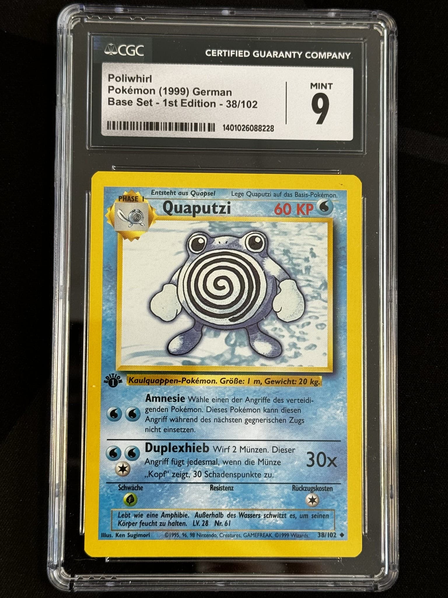 Poliwhirl - BS 38 - German - CGC 9