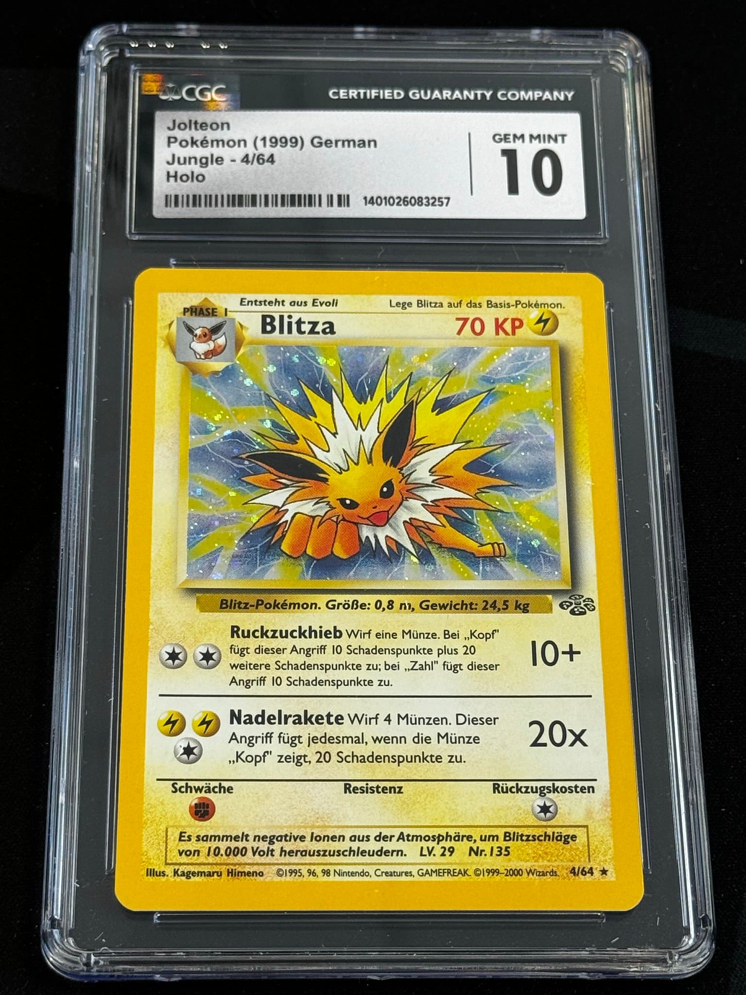 Jolteon - JU 4 - German - CGC 10