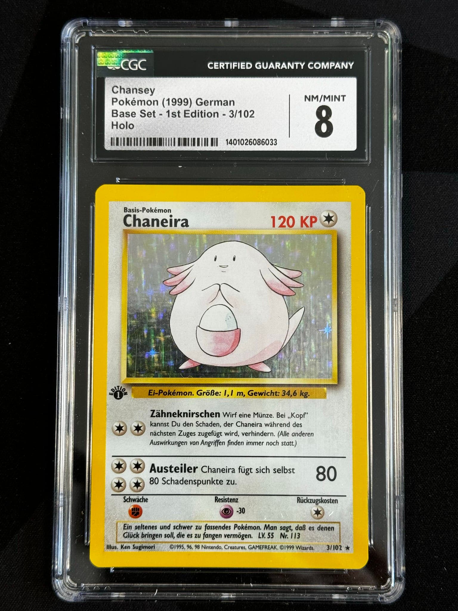Chansey - BS 3 - German - CGC 8