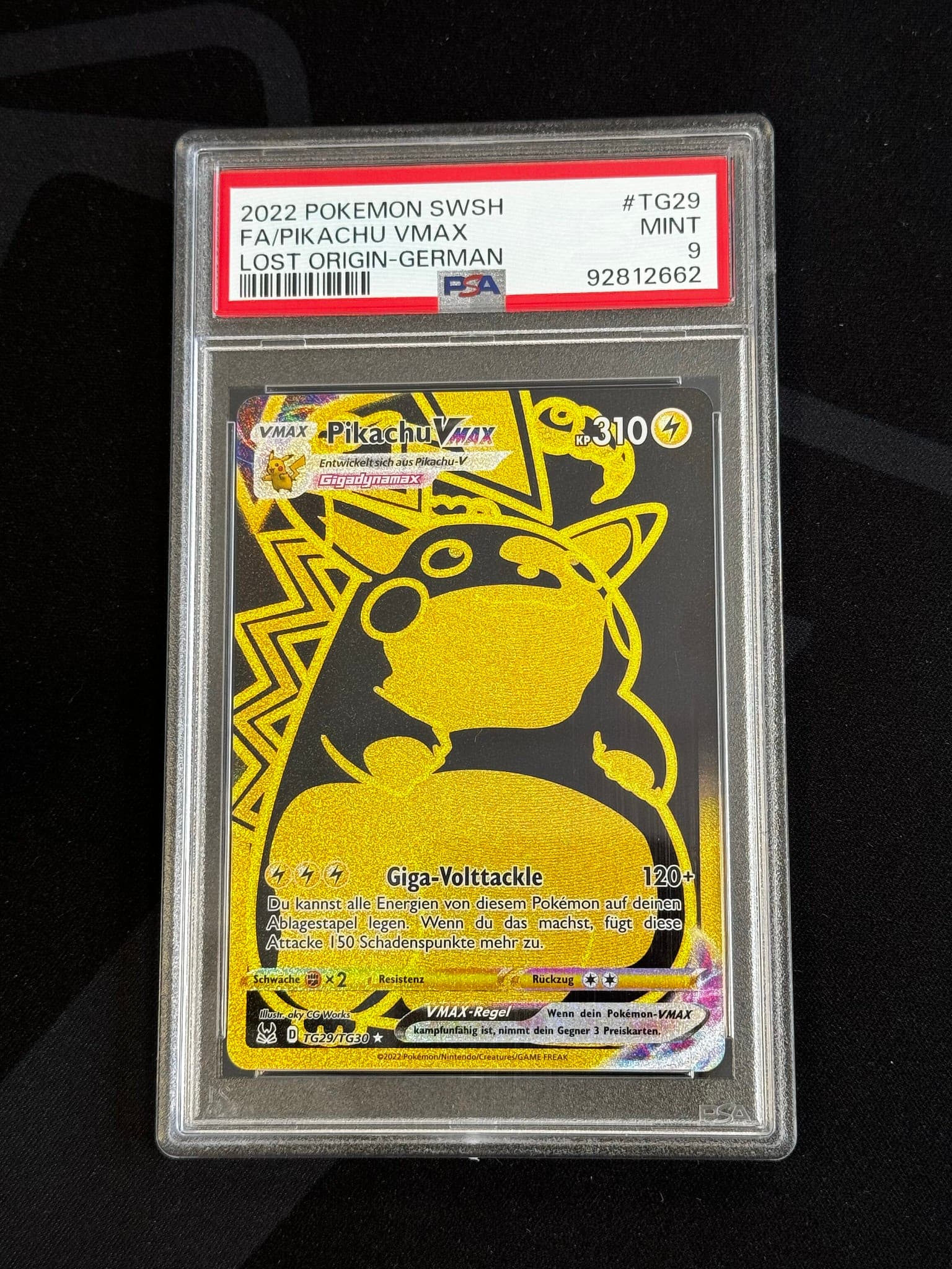 Pikachu VMAX - LOR 29 - German - PSA 9