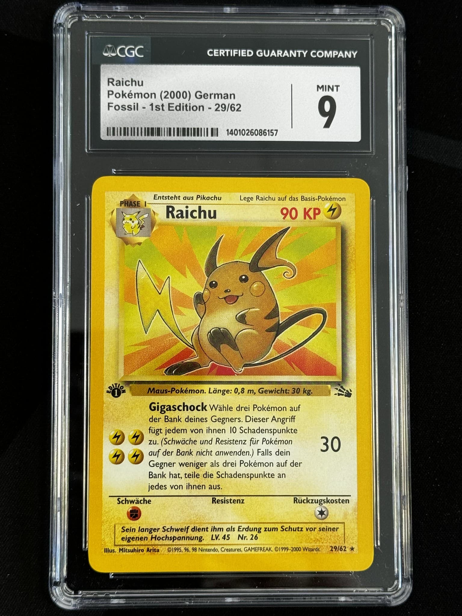 Raichu - FO 29 - German - CGC 9