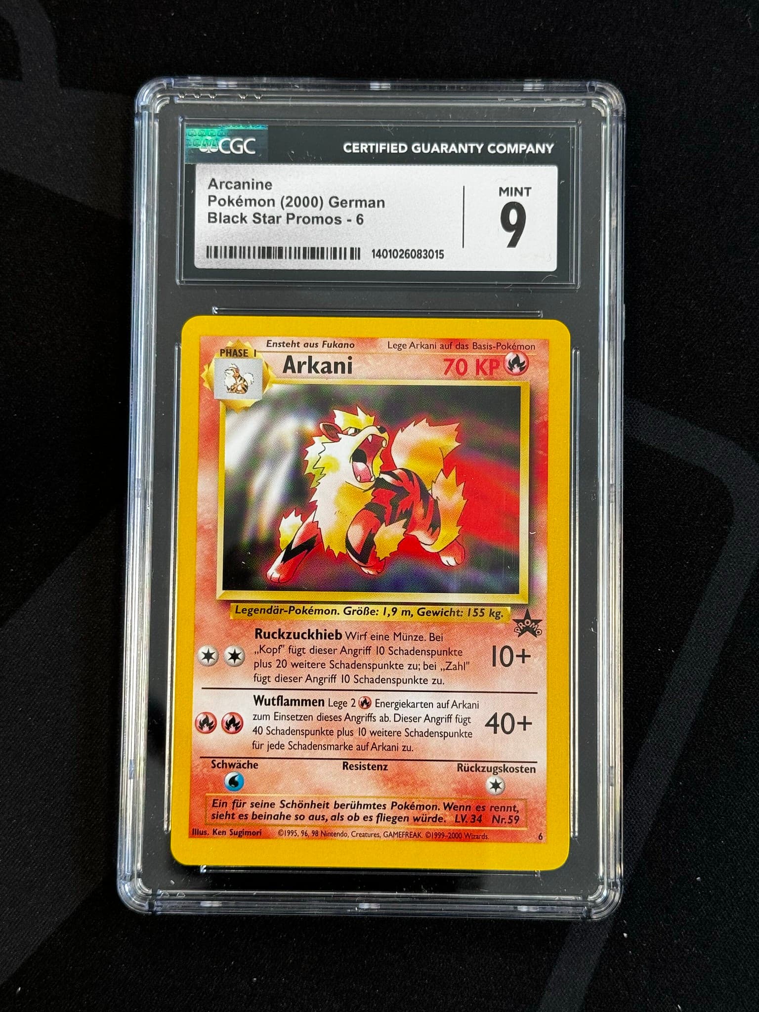Arcanine - WP 6 - German - CGC 9