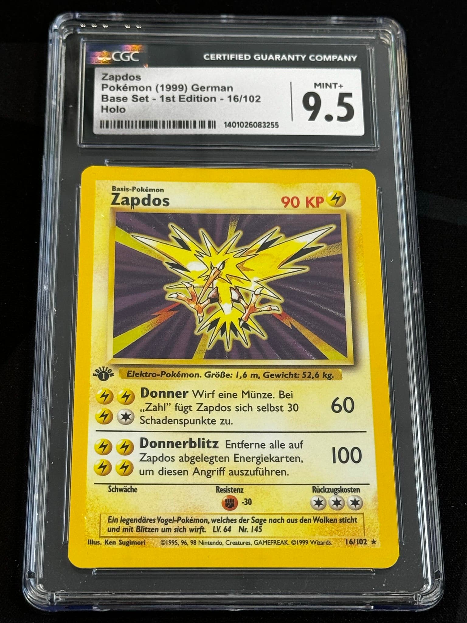 Zapdos - BS 16 - German - CGC 9.5