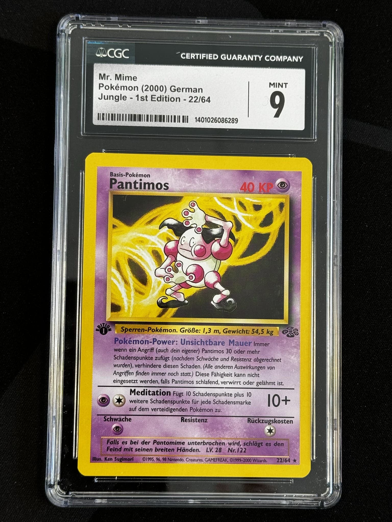 Mr. Mime - JU 22 - German - CGC 9